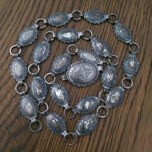 1950 Sanford Silver Concho Belt