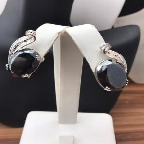 Vintage Sterling Clip On SignedEarring