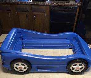 Blue Toddler Car Bed
