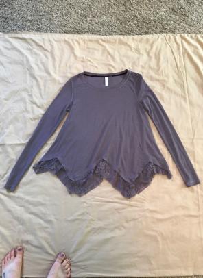 Purple Lace Sweater