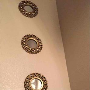 3 gold set mirror wall decor