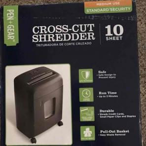 Cross cut paper shredder file 10 sheet