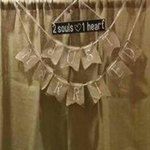 Rustic Wedding Just Married sign