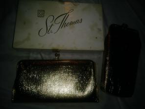 vintage gold coin purse and wallet