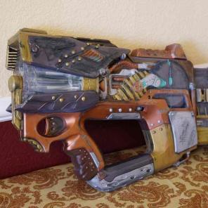 Nerf Flirefly steampunk gun hand painted