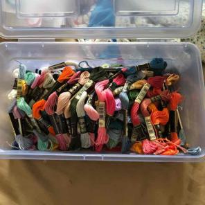 Over 250 DMC floss