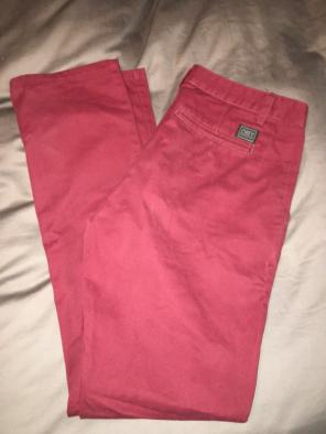 Mens OBEY Red Pants Size 31