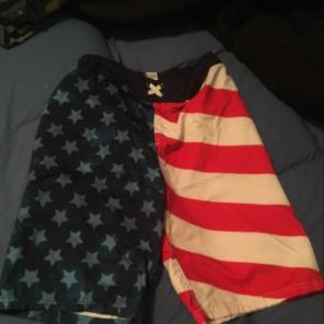 American Flag Boys Swimming Trunks