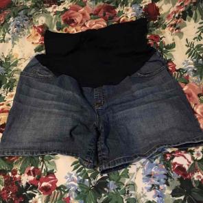 Maternity jean shorts