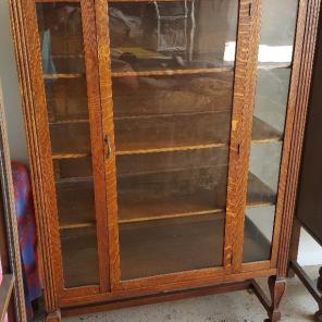 Tiger Oak Display Cabinet