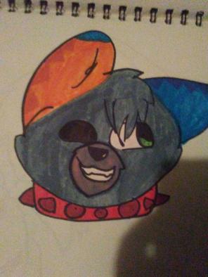 Drawing of a simple wolf pup