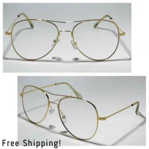 Gold Clear Lens Aviators