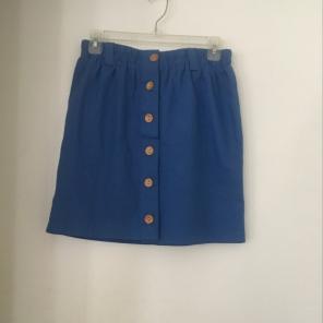 blue button up skirt