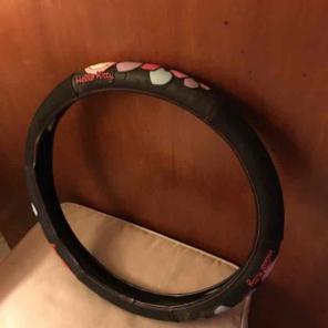 Hello Kitty steering wheel cover.