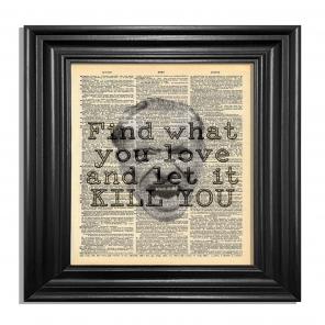 Charles Bukowski Dictionary Art Print
