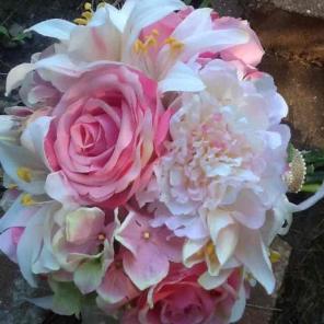 Custom made silk bridal bouquet