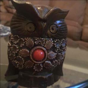 Hand carved 2.6" wood statue