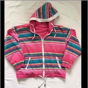 Vintage Rainbow Striped Colorblock M