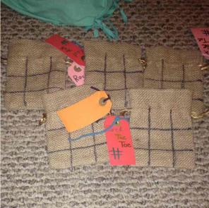 Rock tic tac toe bags