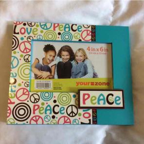 Peace sign picture frame