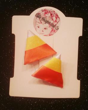 Candy Corn hair clips