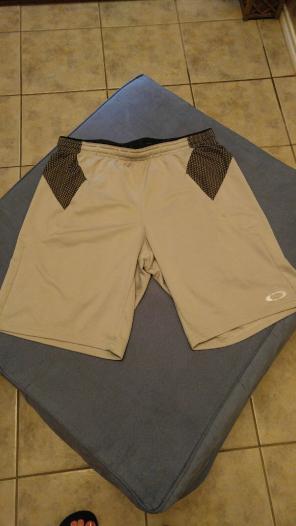 Oakley, Gray with Black Shorts