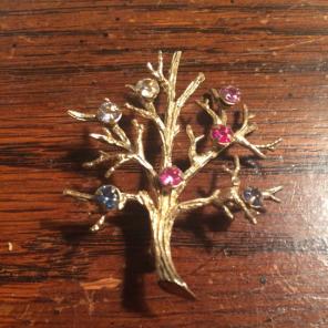 Sterling Tree Brooch