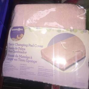 Pink change pad cover