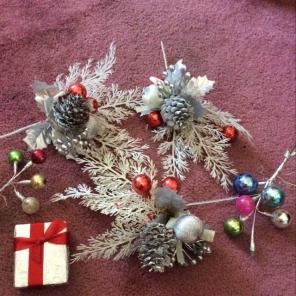 Vintage Antique Mercury Glass Sprigs