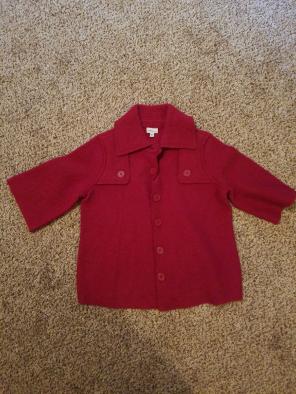 Wool Short Sleeve Jacket Size M