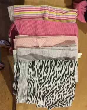 Burp Rags And A Light Zebra Blanket