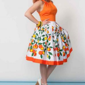 Pinup Girl Clothing Orange Branch Jenny