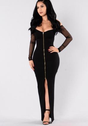 Fashion Nova Morticia Black Dress