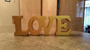 LOVE home decor statement piece