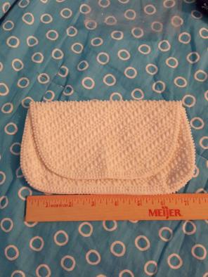 Ivory beaded Clutch