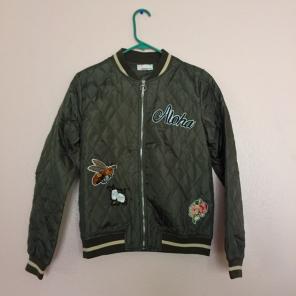 Army Green Bomber Jacket W/ Patches