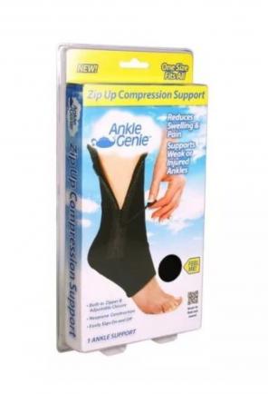 Ankle Genie Zip Up Compression OSFA New
