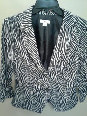 Black and white stripe blazer