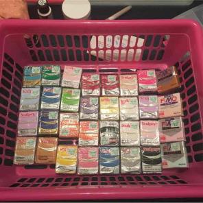 Lot of 32 polymer oven bake clay