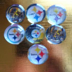 Pittsburgh Steelers glass bead magnets