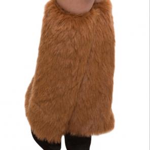 Dark Brown / Black Fur Leg Warmers