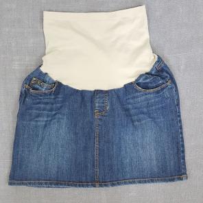 Denim maternity skirt