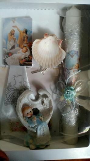 Baptism Candle set for boy