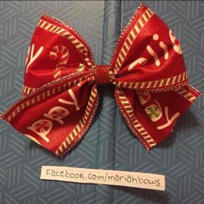 Happy holidays hair bow