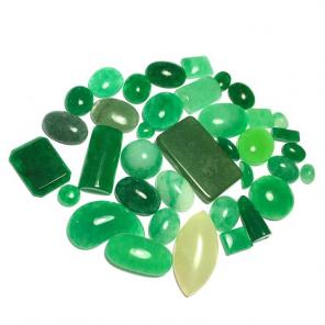 Green Quartz / Agate Mixed Cabochon Lot