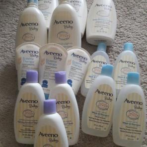 5 Aveeno baby lotion & wash shampoo