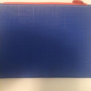 Ipsy Cosmetic Bag 7"L 4 3/4"W Blue White