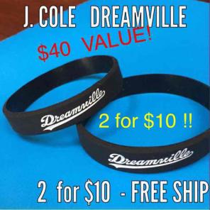 TWO (2) J. Cole DREAMVILLE Wristbands