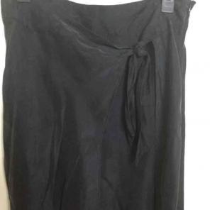 Free People silk wrap midi skirt