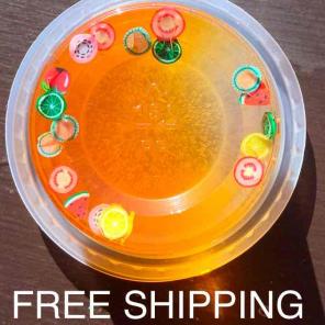 Orange Ombré Slime free shipping